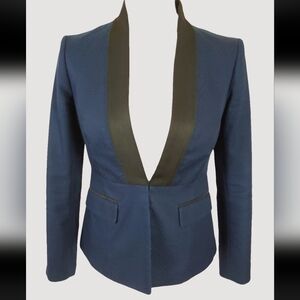 Banana Republic Navy Blazer with Black Lapel